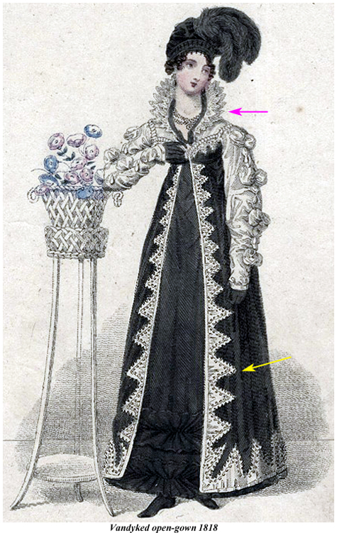 VanDyked open gown 1818